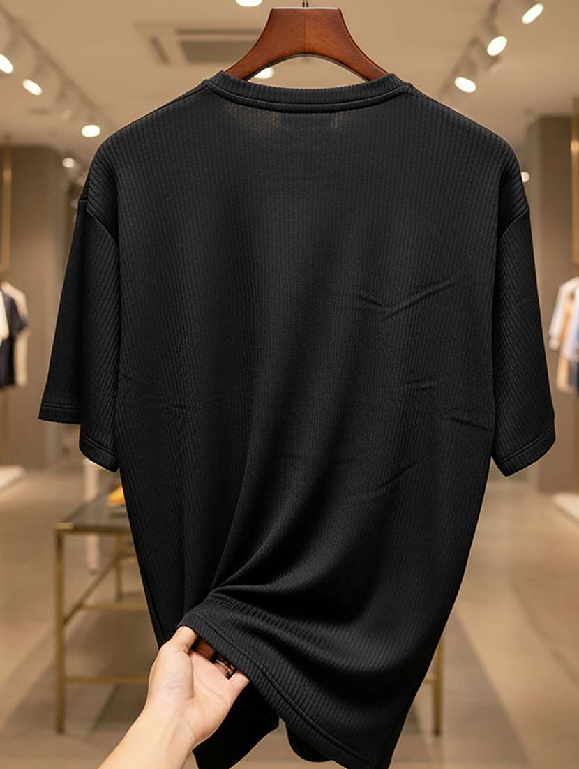 men solid short sleeve regular fit t-shirt - 22331604 -  Standard Image - 3