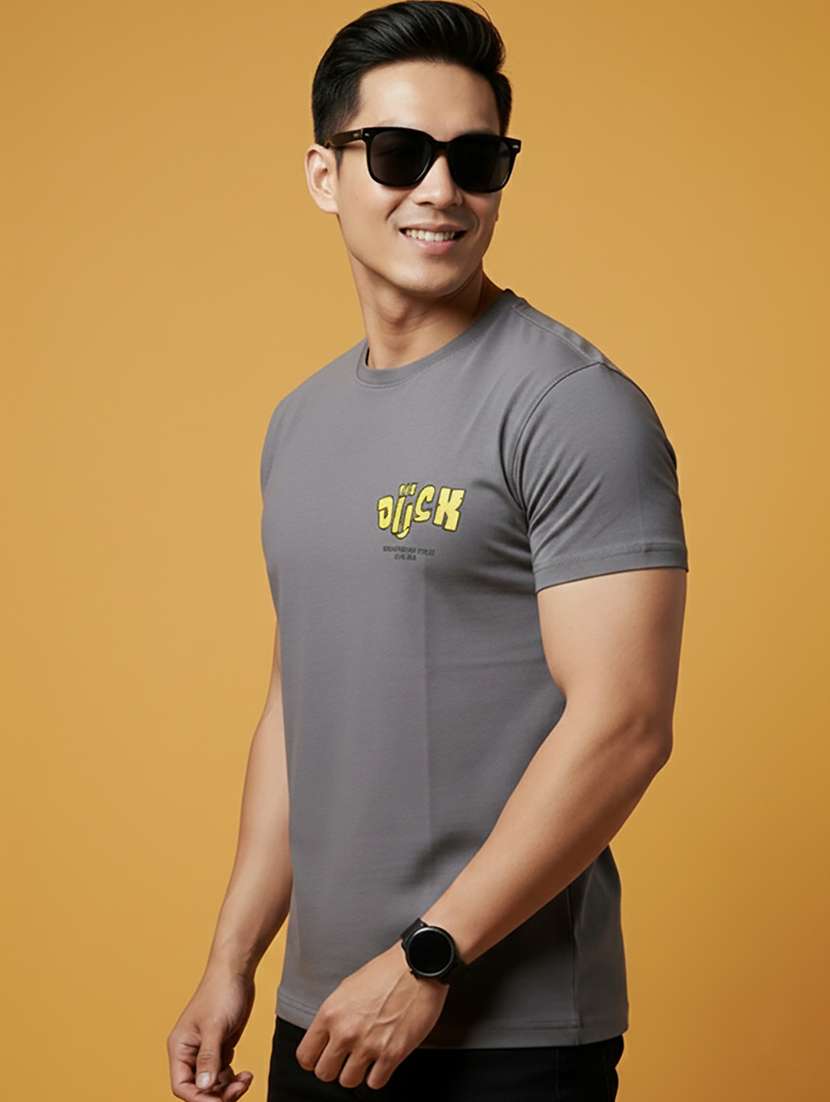 men typographic short sleeve regular fit t-shirt