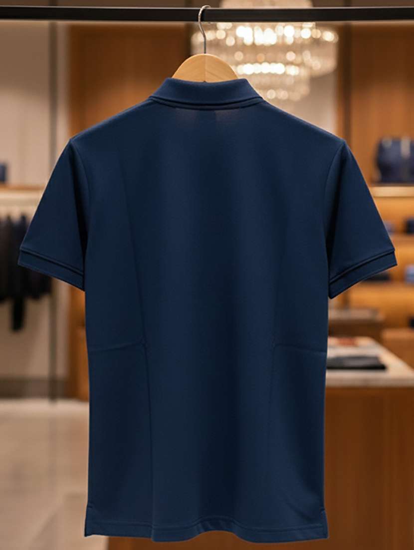 men solid short sleeve regular fit polo t-shirt - 22331619 -  Standard Image - 3