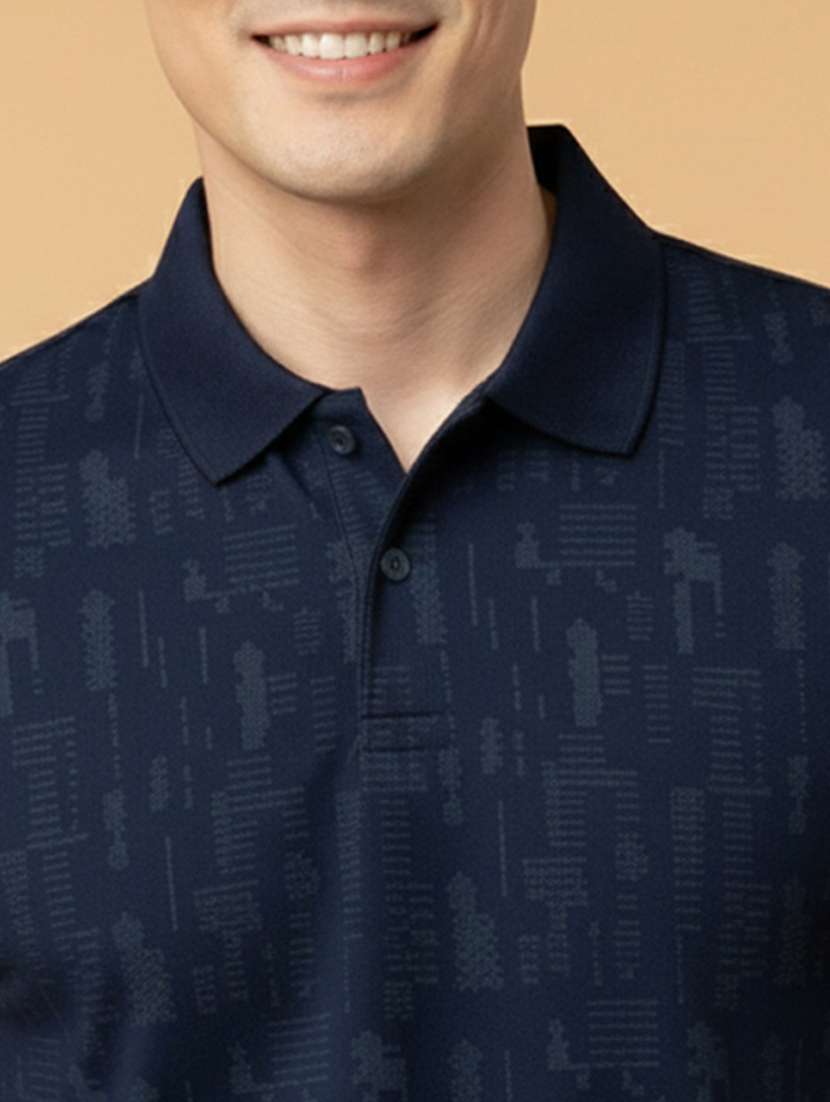 men printed short sleeve regular fit polo t-shirt - 22331674 -  Standard Image - 3