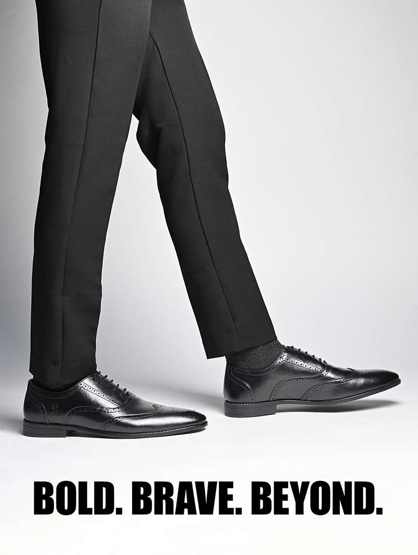 men black lace-up brouge - 22331690 -  Standard Image - 3