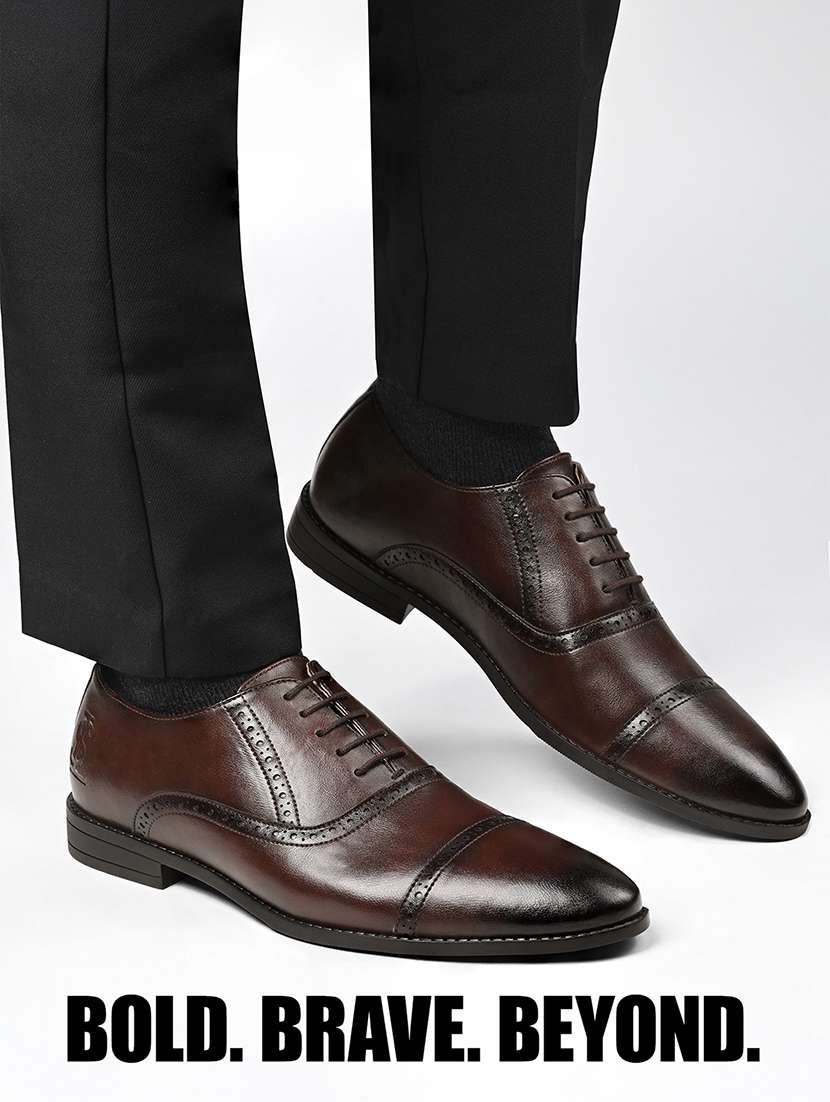 men brown lace-up brouge - 22331698 -  Standard Image - 3