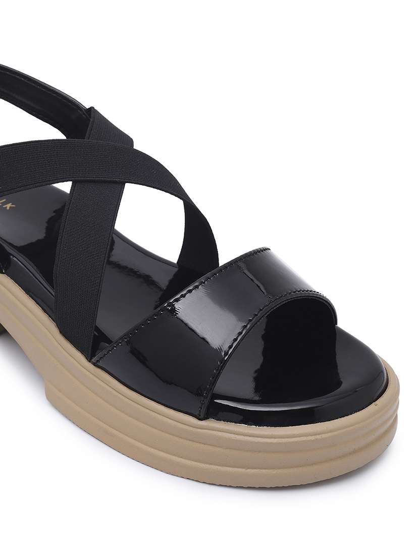 women solid back strap sandals - 22331710 -  Standard Image - 5