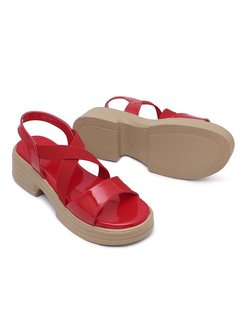 women solid back strap sandals - 22331711 -  Standard Image - 3