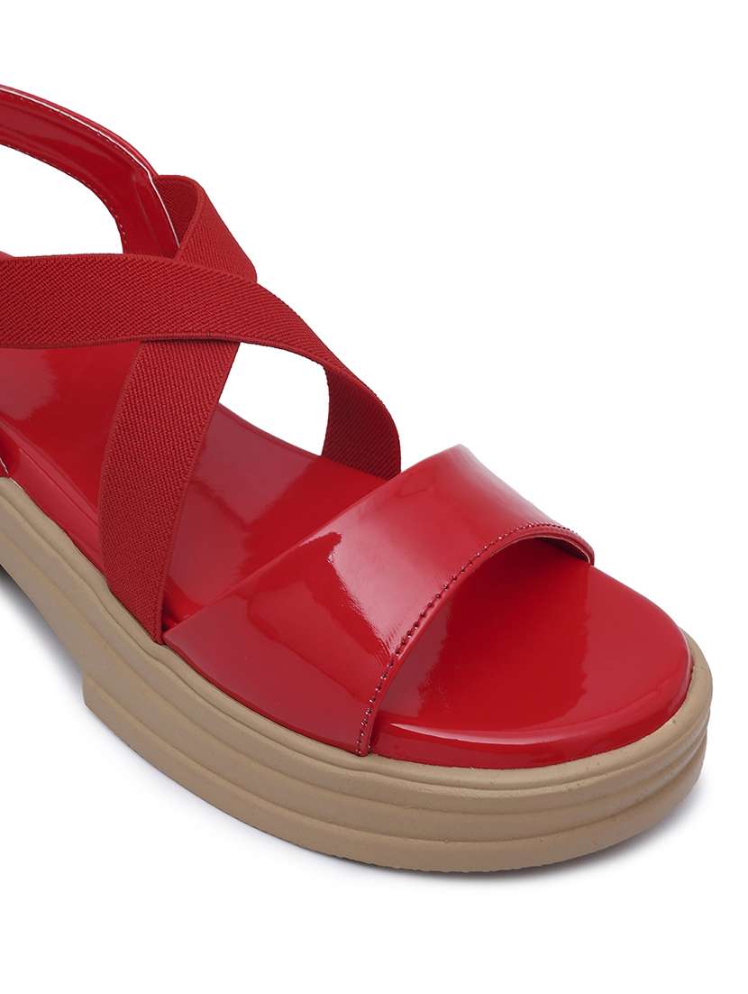 women solid back strap sandals - 22331711 -  Standard Image - 5