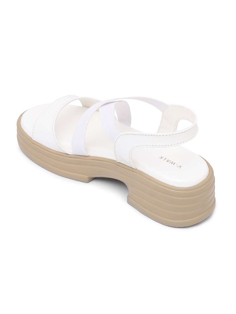 women solid back strap sandals - 22331712 -  Standard Image - 3