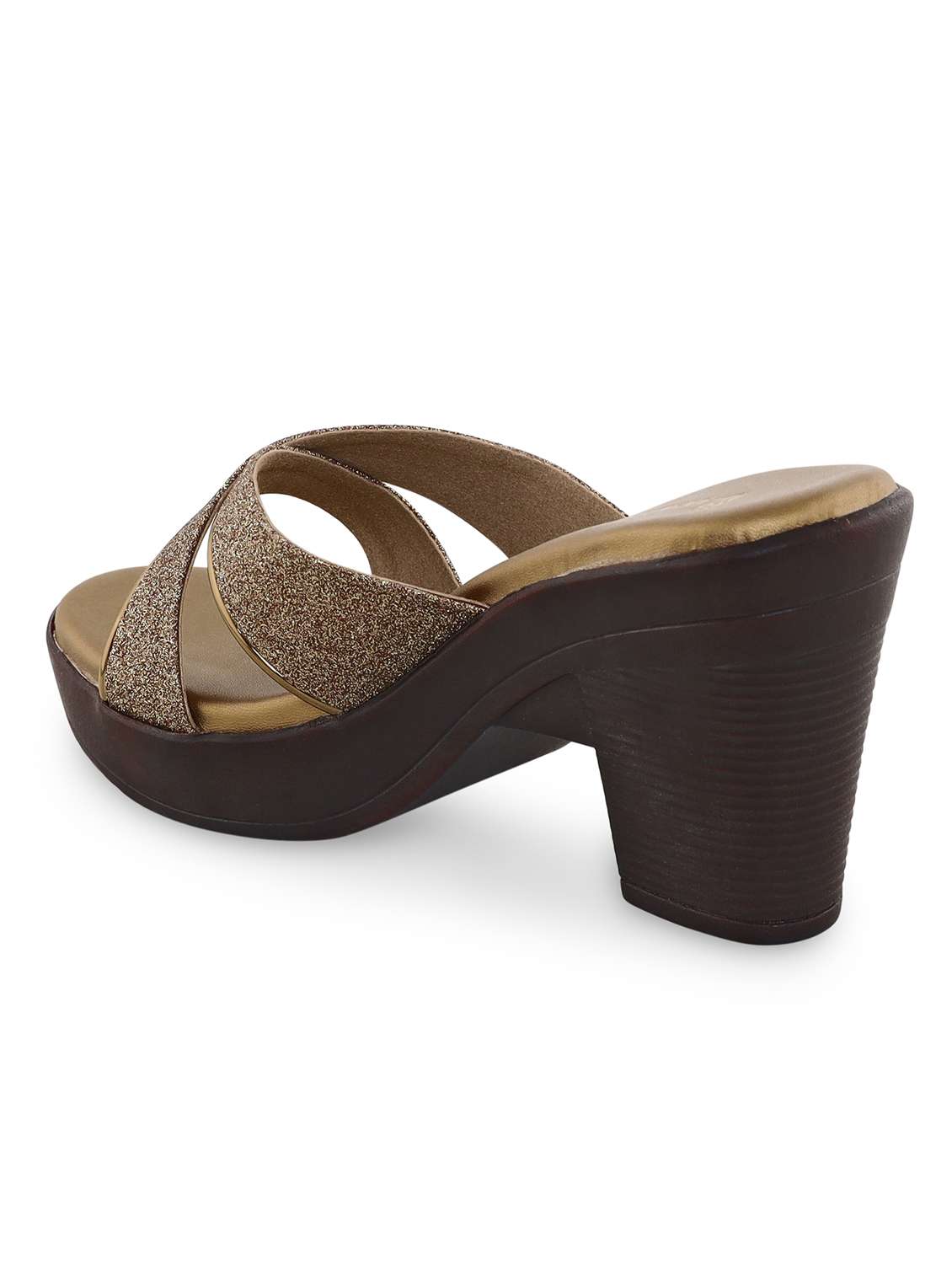 women solid slip on block heeel sandal - 22331726 -  Standard Image - 3