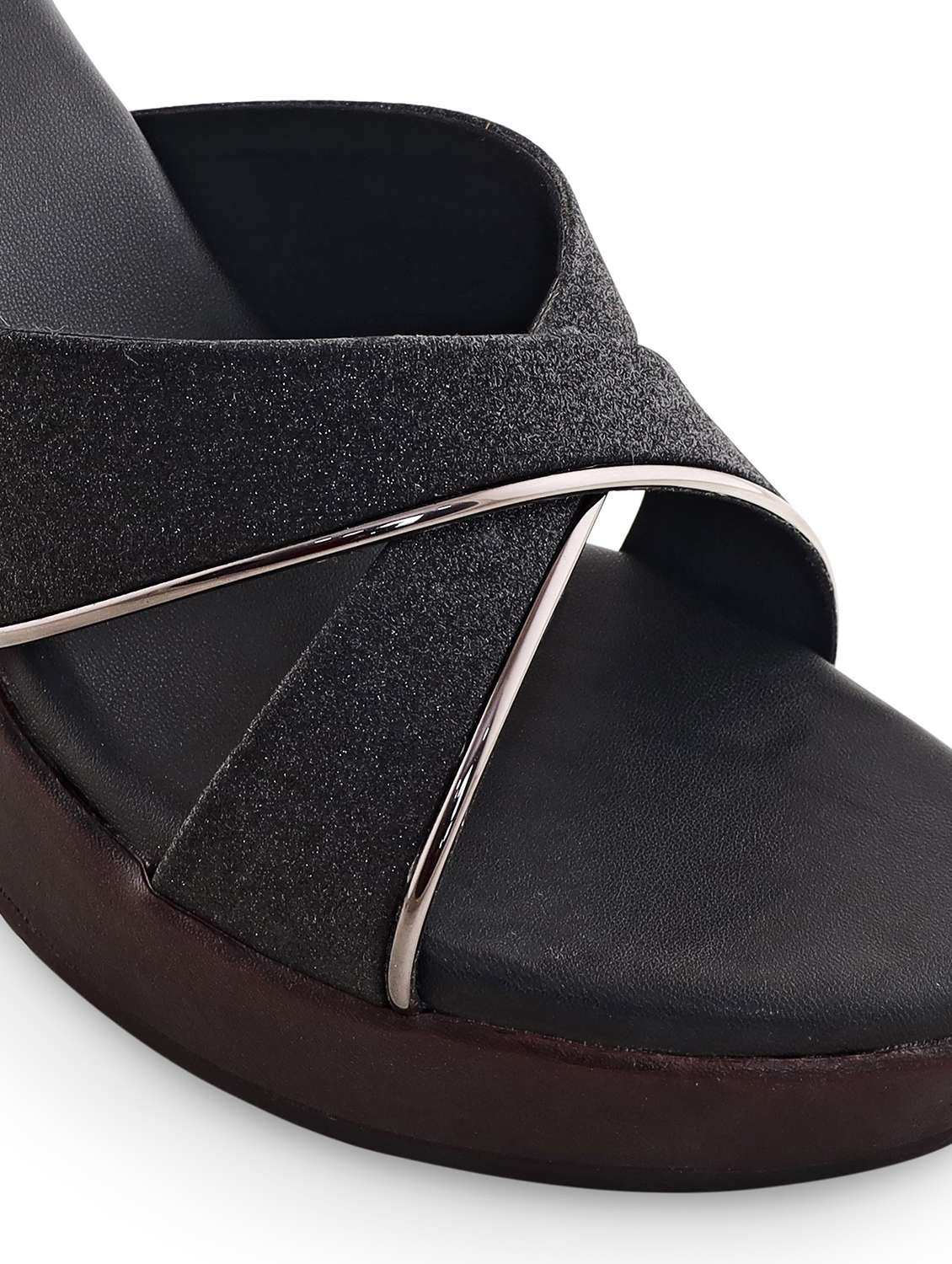 women solid slip on block heel sandal - 22331727 -  Standard Image - 5