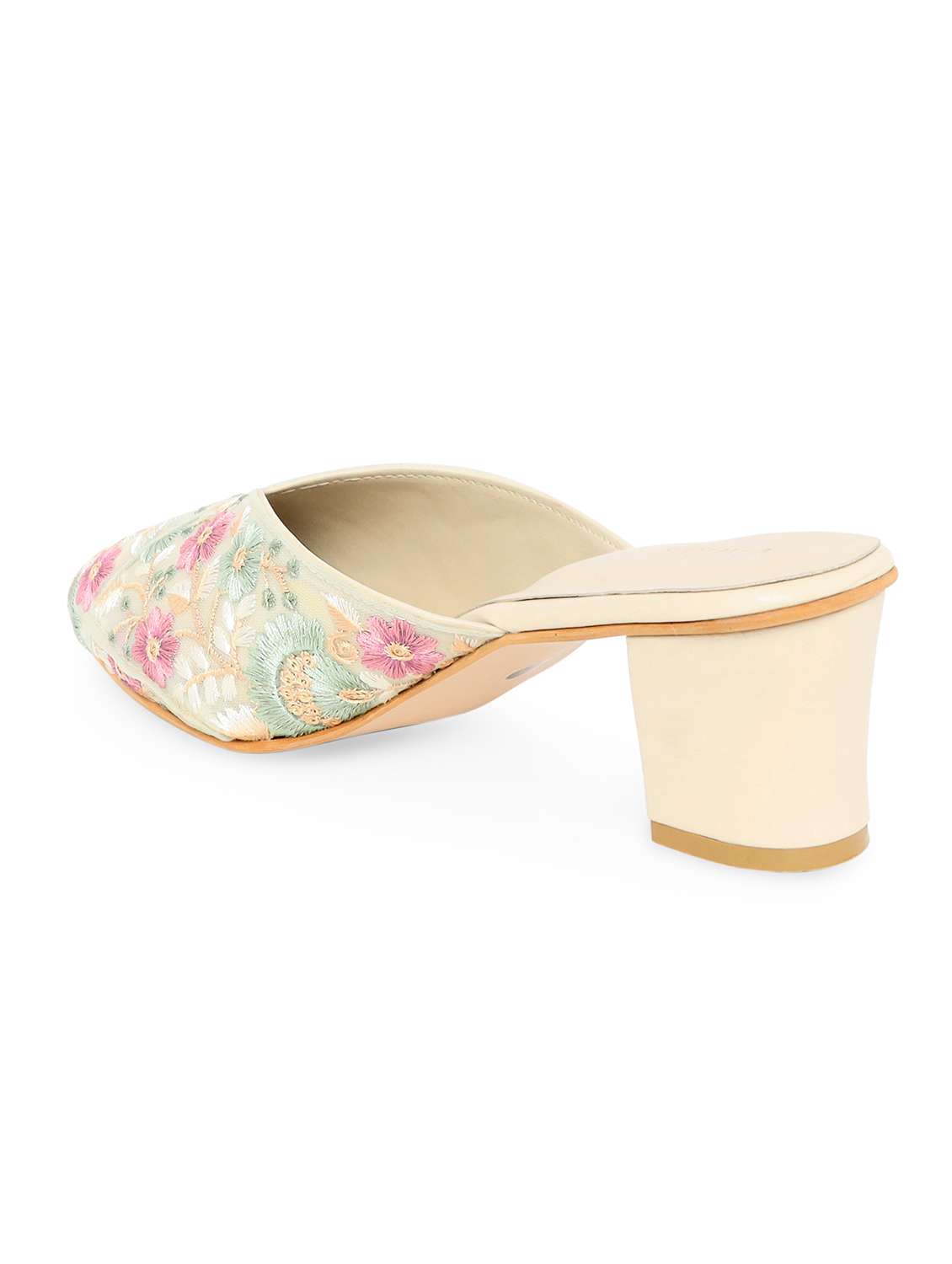 women embroidered slip on block heel mules - 22331728 -  Standard Image - 3