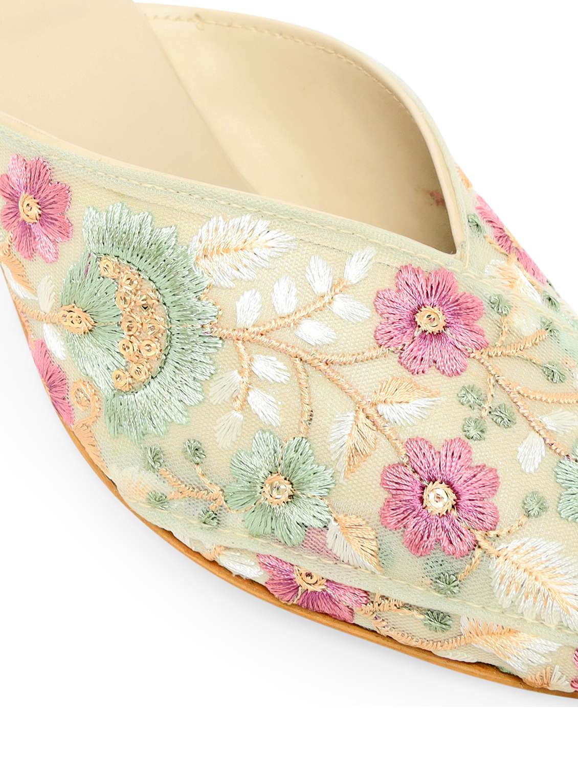 women embroidered slip on block heel mules - 22331728 -  Standard Image - 5