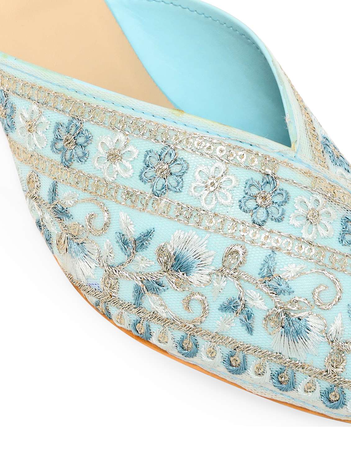 women embroidered slip on block heel mules - 22331732 -  Standard Image - 5