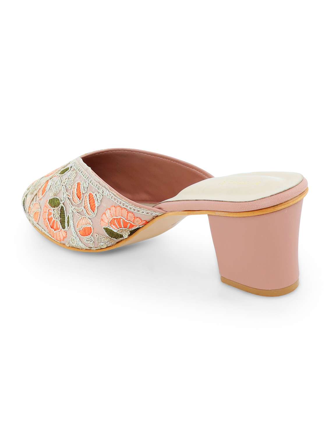 women embroidered slip on block heel mules - 22331737 -  Standard Image - 3