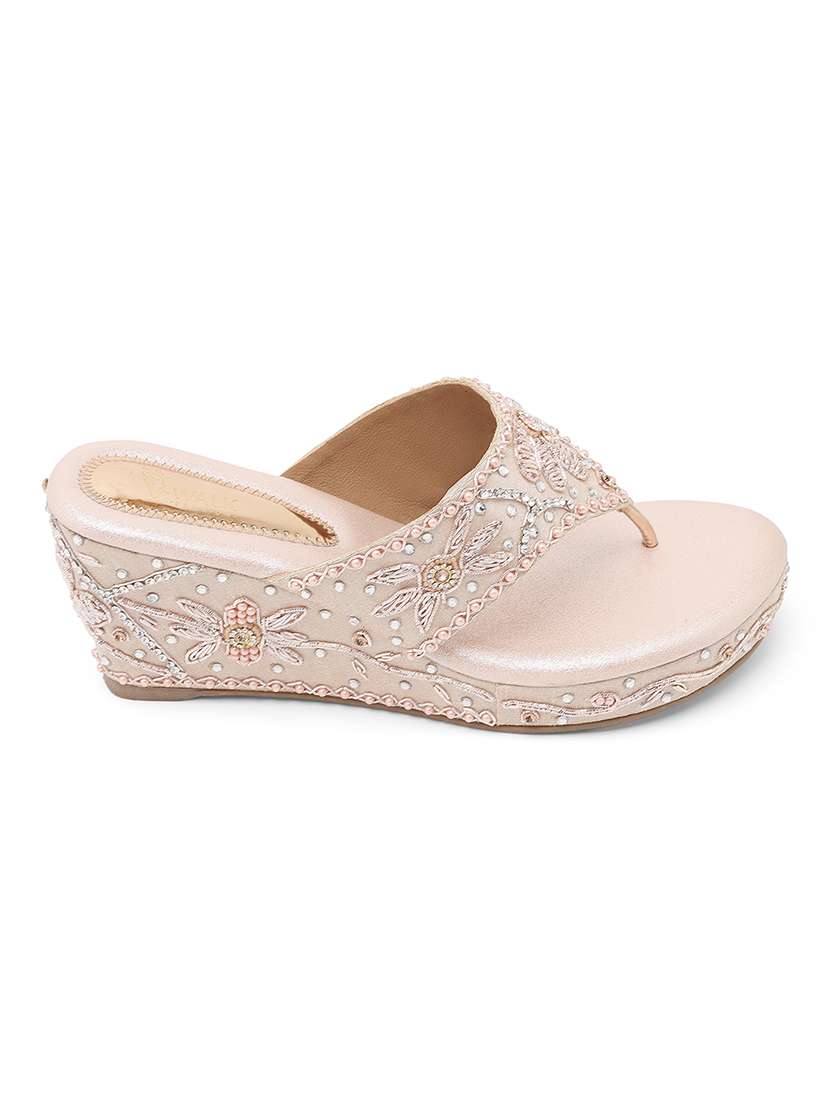 women embellished slip on wedges - 22331779 -  Standard Image - 3