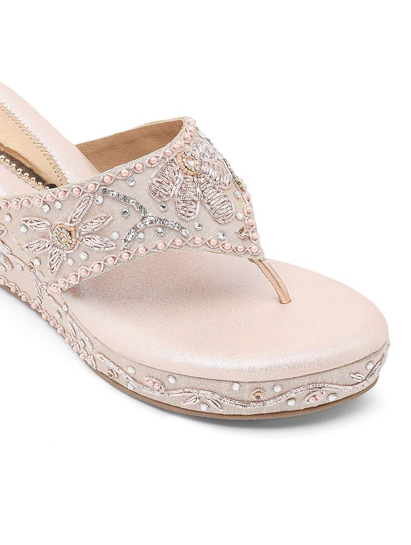 women embellished slip on wedges - 22331779 -  Standard Image - 5
