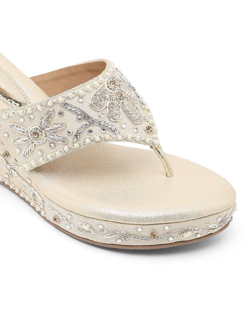 women embellished slip on wedges - 22331780 -  Standard Image - 5