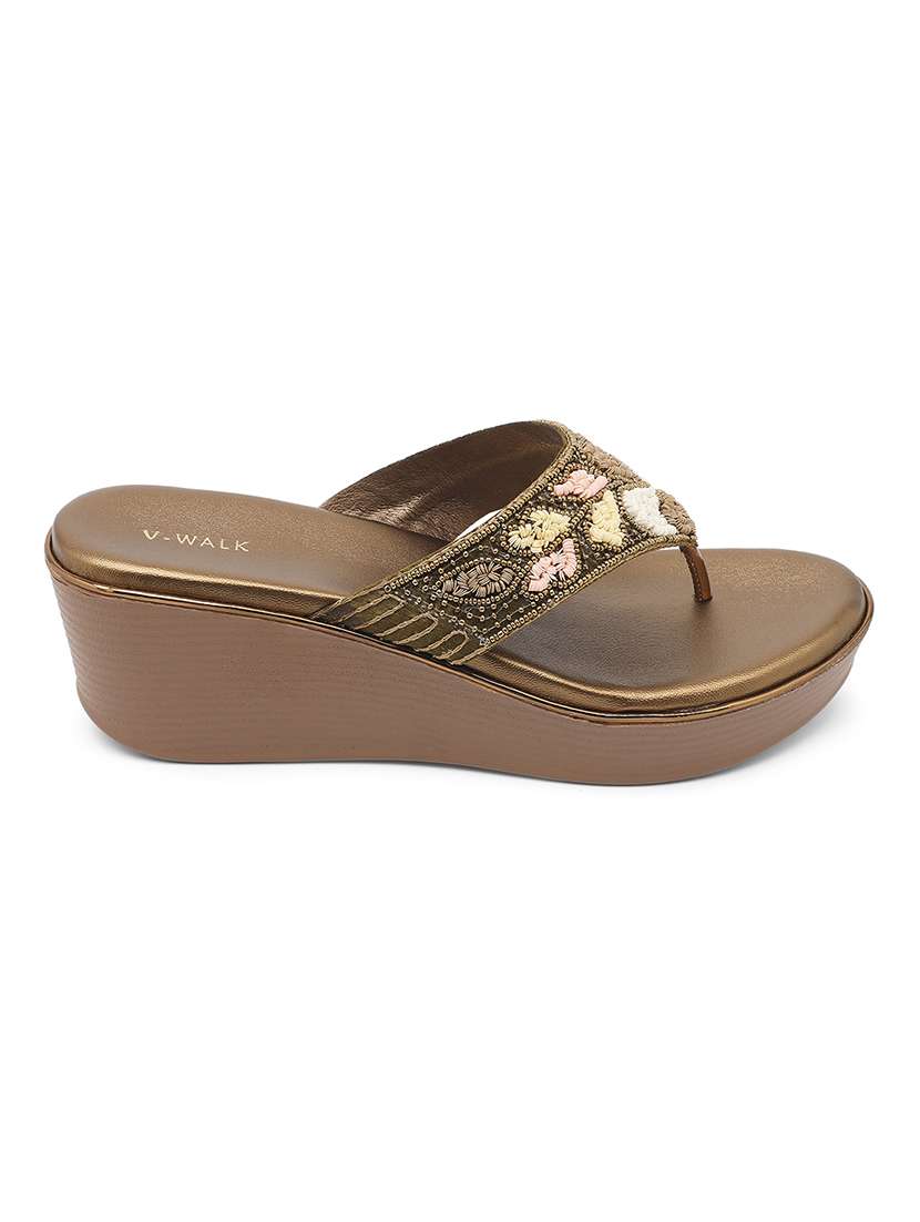 women embellished slip on wedges - 22331781 -  Standard Image - 3