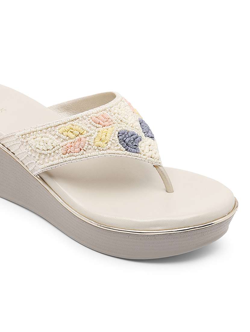 women embellished slip on wedges - 22331782 -  Standard Image - 5