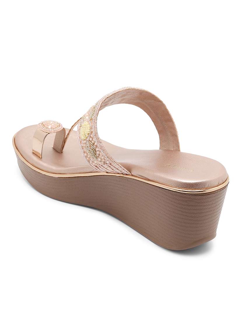 women embellished one toe wedges - 22331784 -  Standard Image - 3