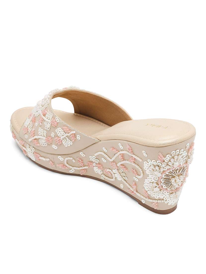 Women Embellished Slip On Wedges - 22331788 -  Standard Image - 3