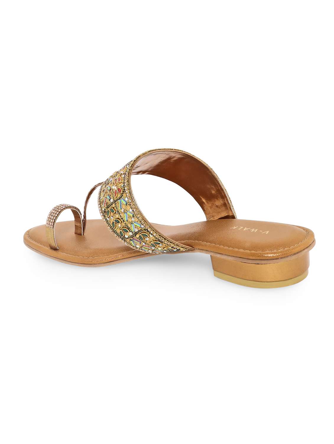 women embroidered one toe sandal - 22331789 -  Standard Image - 3