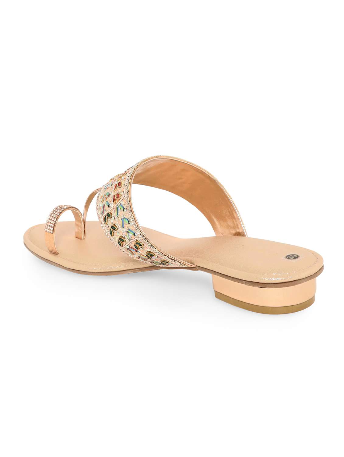 women embroidered one toe sandal - 22331790 -  Standard Image - 3