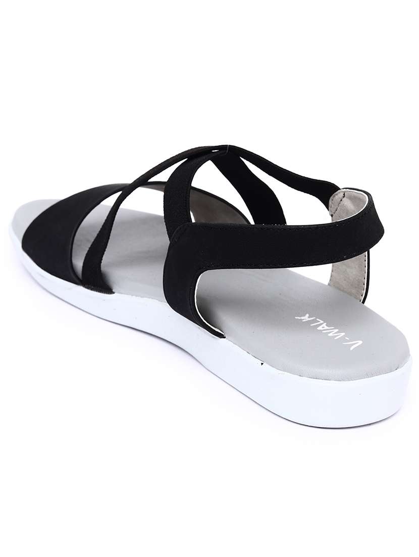 women solid back strap flat sandal - 22331879 -  Standard Image - 3