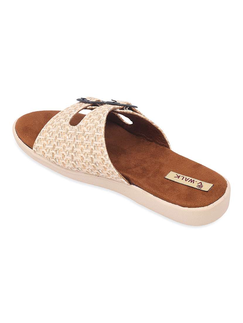 Women Beige Slip On Sandal - 22331890 -  Standard Image - 3