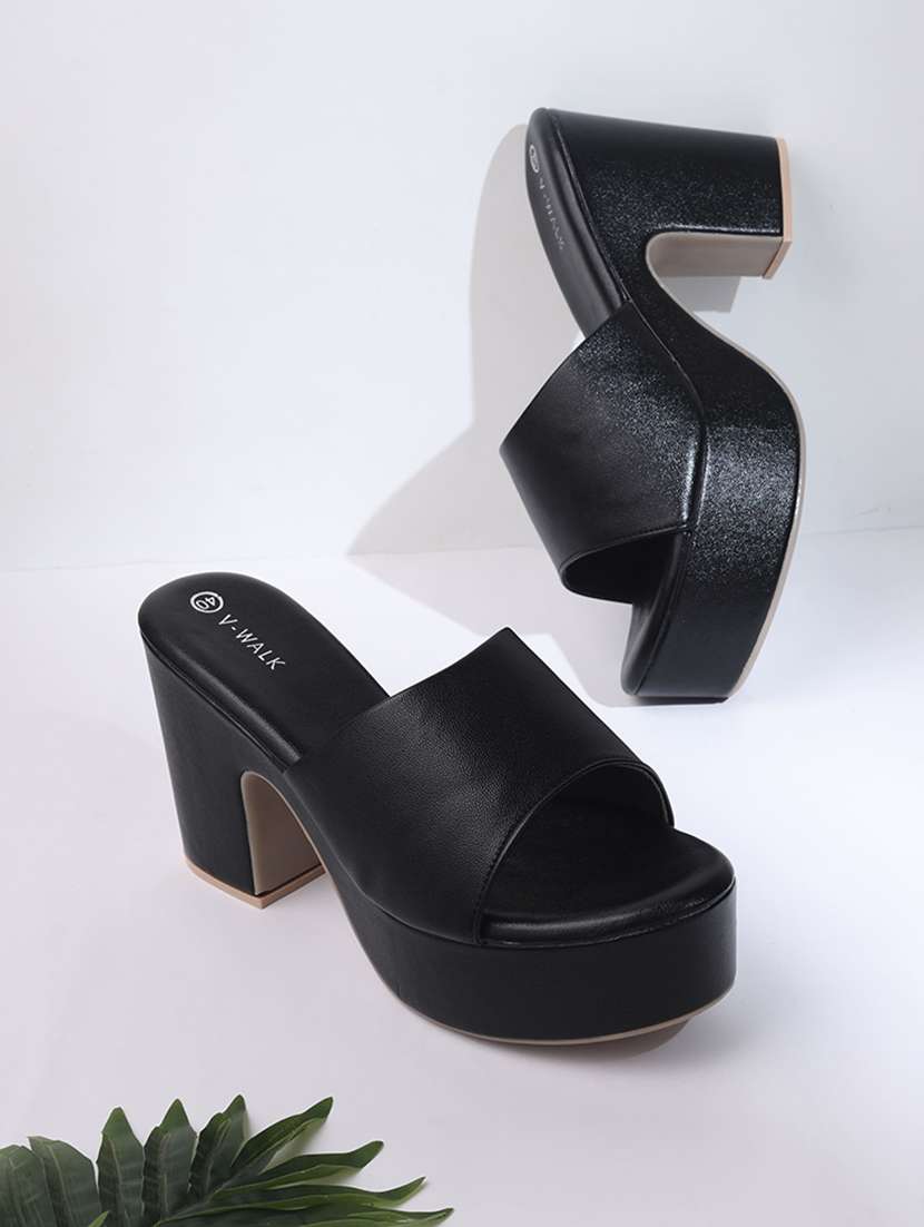 women black slip on sandal