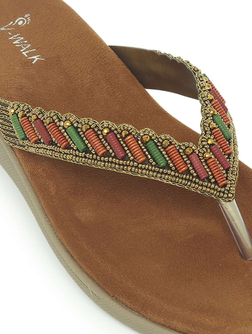 women embellished slip on flat sandal - 22331898 -  Standard Image - 5