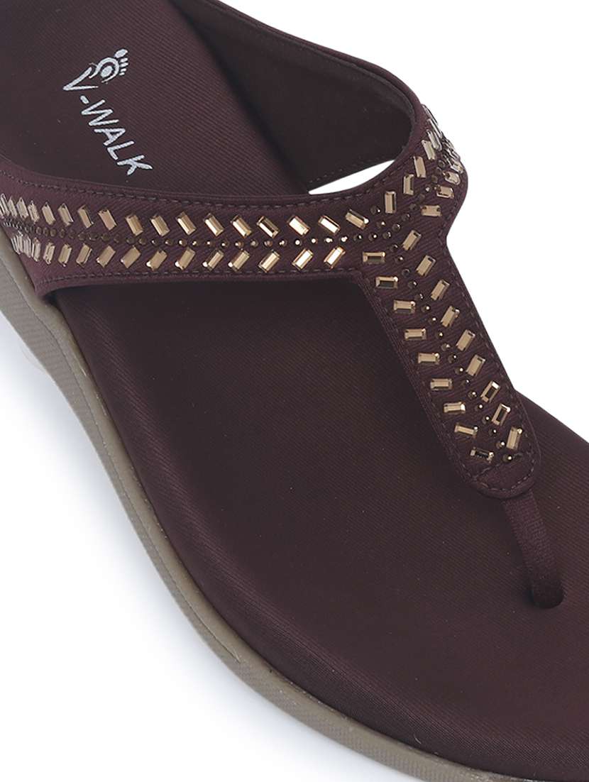 women embellished slip on flat sandal - 22331900 -  Standard Image - 5