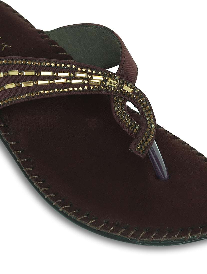 women embellished slip on flat sandal - 22331907 -  Standard Image - 5