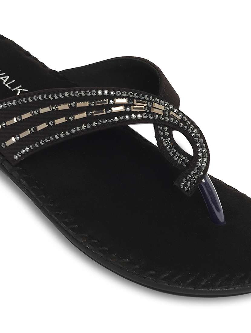 women embellished slip on flat sandal - 22331908 -  Standard Image - 5