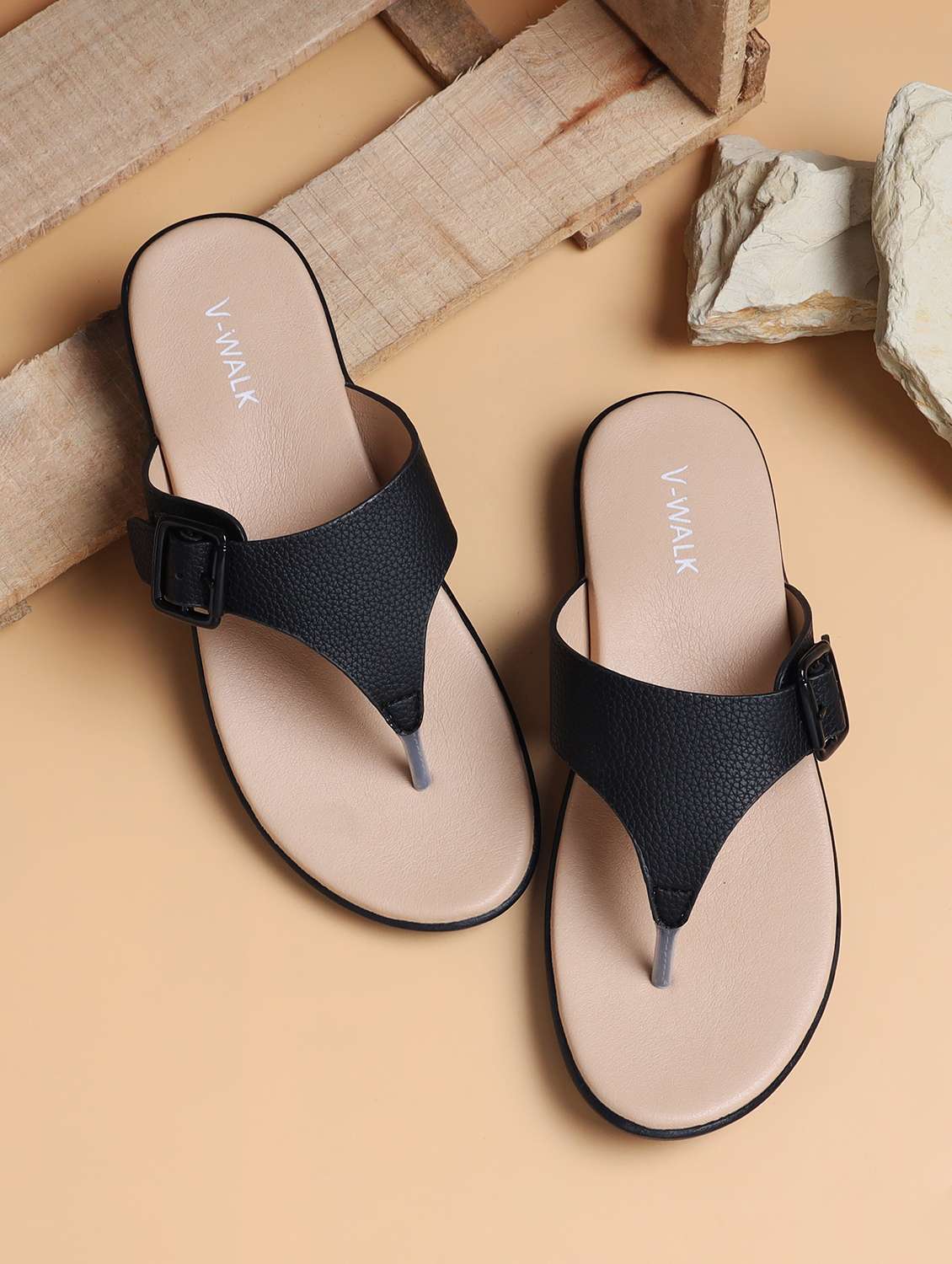 women solid slip on flat sandal