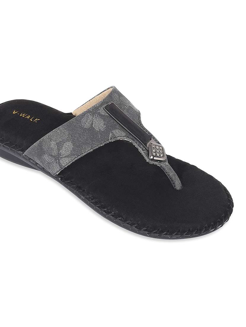 women printed slip on flat sandal - 22331919 -  Standard Image - 5