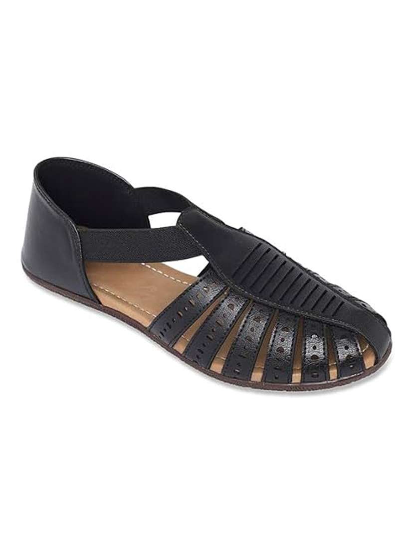 women solid slip on flat sandal