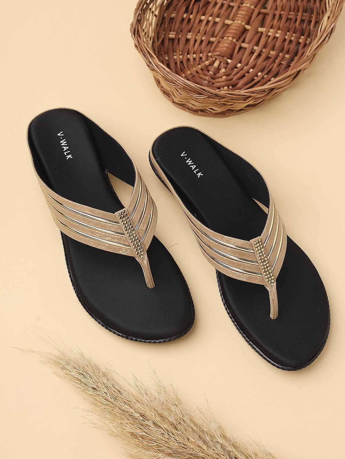 women solid slip on flat sandal