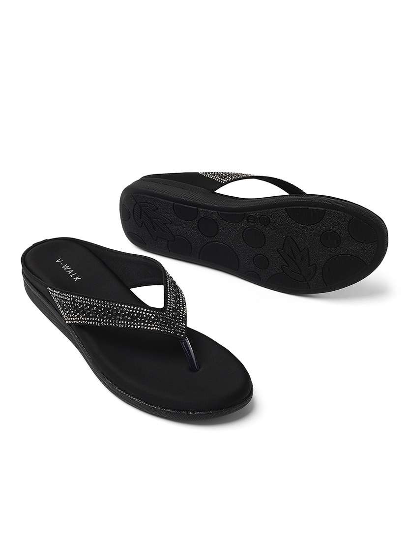 women embellished slip on wedges - 22331954 -  Standard Image - 3