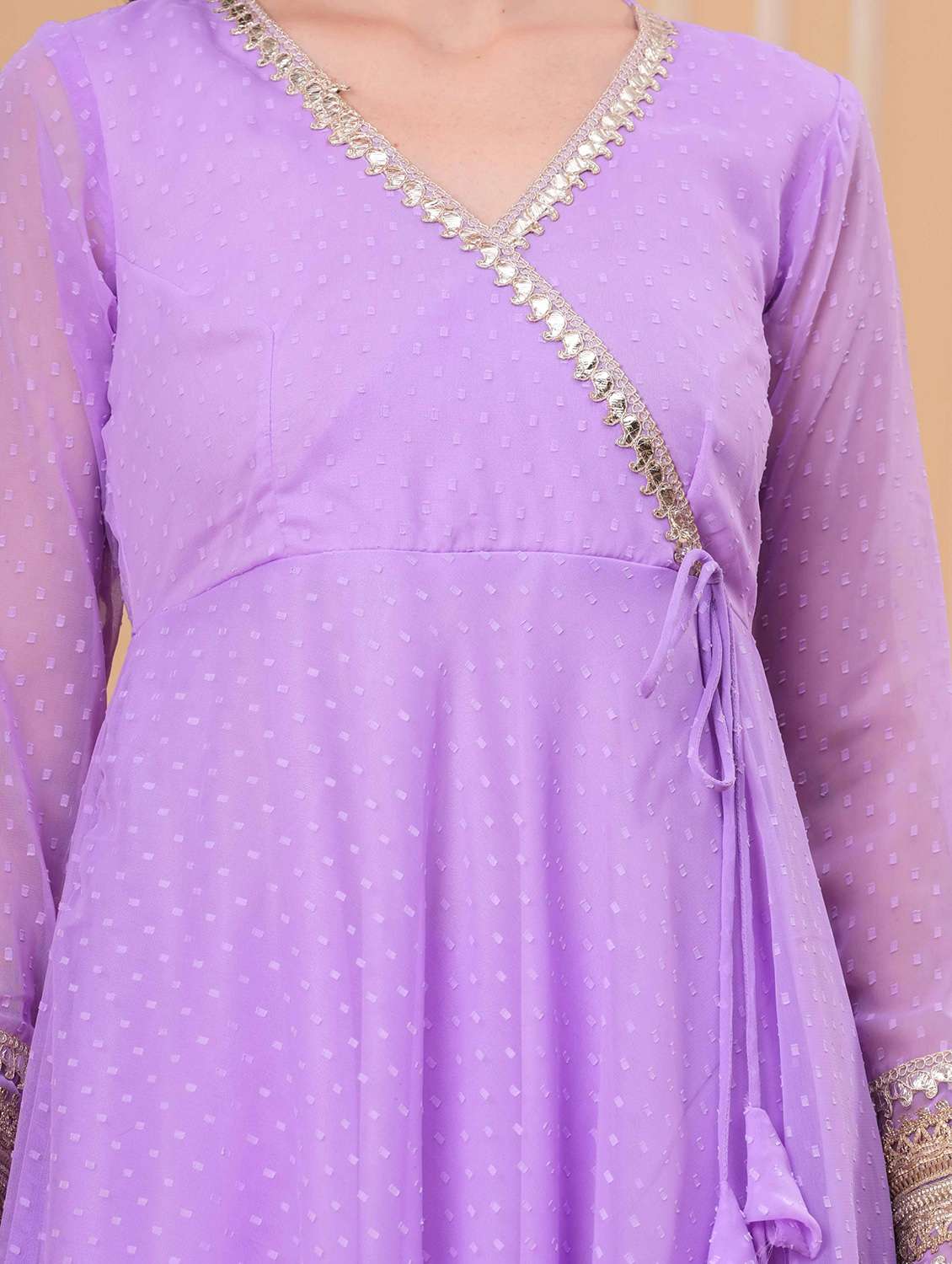 women self design long sleeve kurta palazzo with dupatta set - 22332270 -  Standard Image - 5