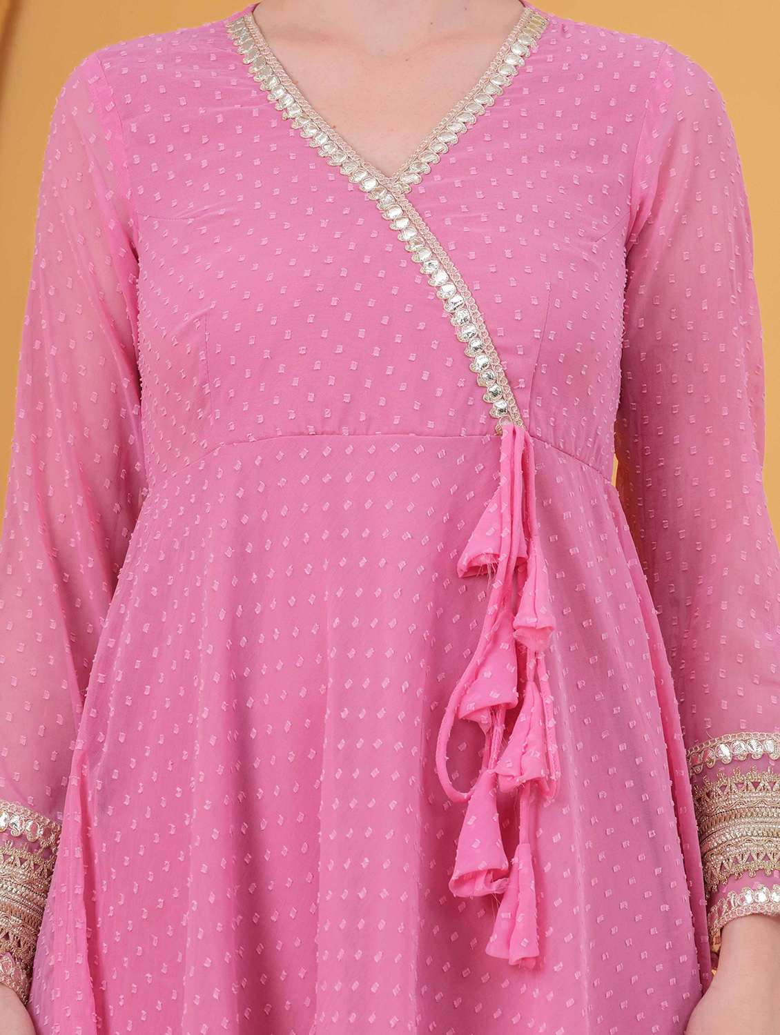 women self design long sleeve kurta pant with dupatta set - 22332272 -  Standard Image - 5