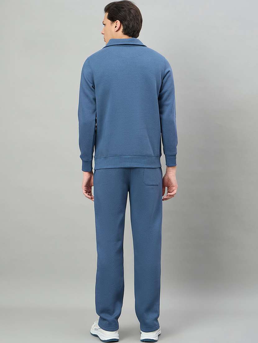 men solid long sleeve full length track suit - 22332352 -  Standard Image - 3