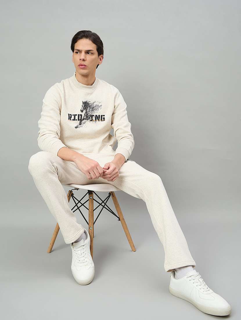 men printed long sleeve full length track suit