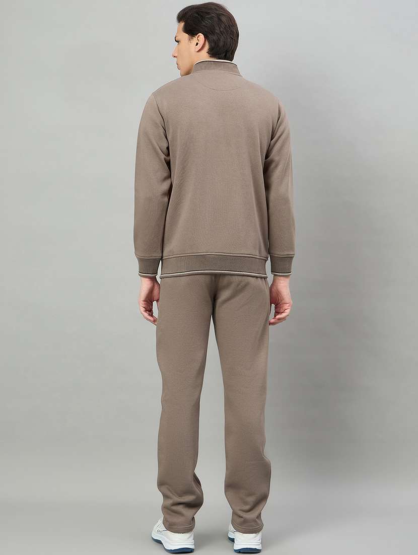 men solid long sleeve full length track suit - 22332358 -  Standard Image - 3