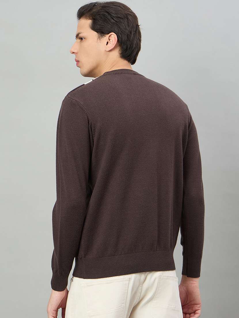 men striped long sleeve regular fit pullover  - 22332365 -  Standard Image - 3