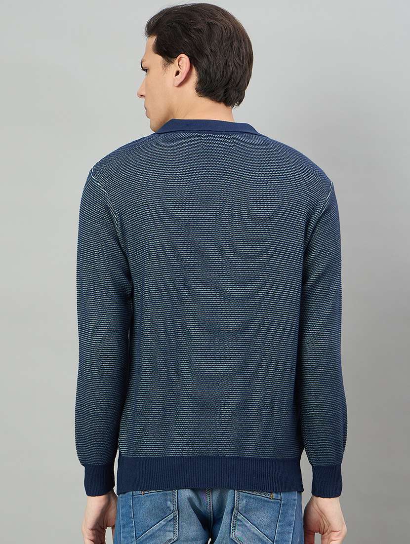 men striped long sleeve regular fit pullover  - 22332368 -  Standard Image - 3