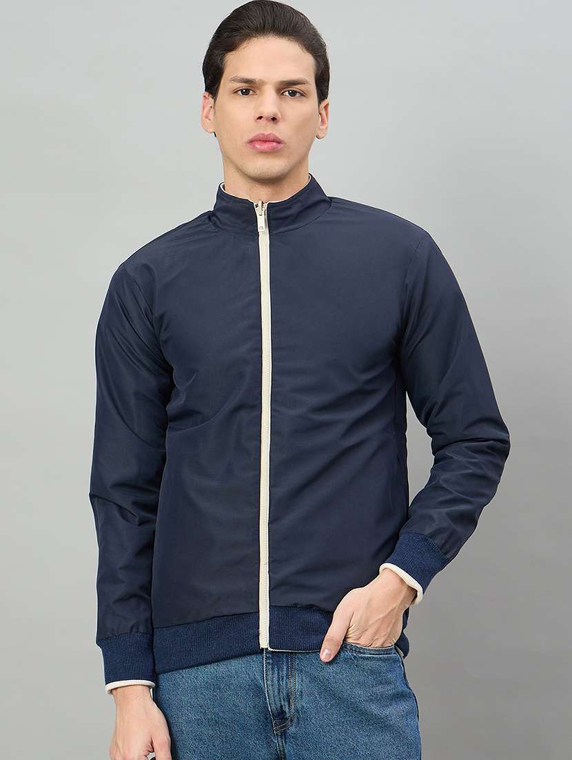 men geometric long sleeve reversible bomber jacket - 22332370 -  Standard Image - 3