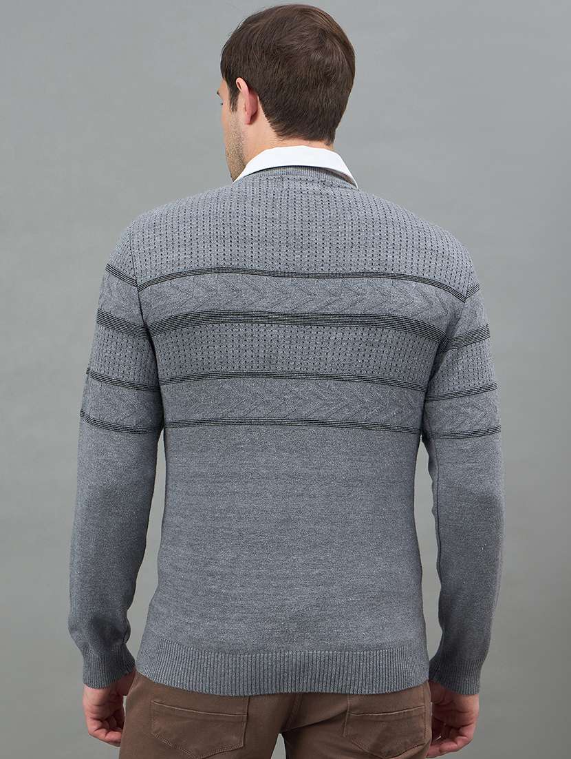 men self design long sleeve regualr fit pullover - 22332378 -  Standard Image - 3