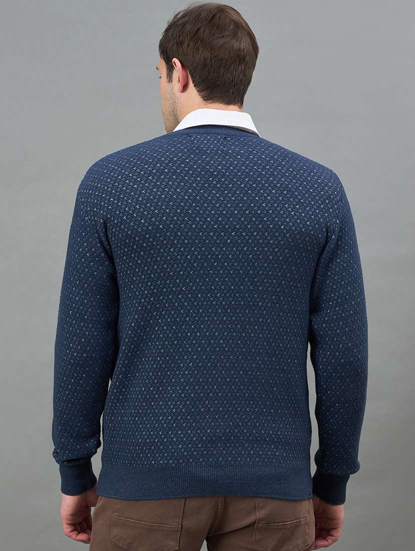 men self design long sleeve regualr fit pullover - 22332383 -  Standard Image - 3