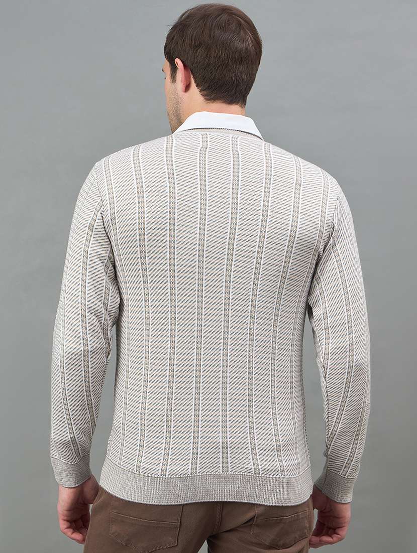 men self design long sleeve regualr fit pullover - 22332386 -  Standard Image - 3