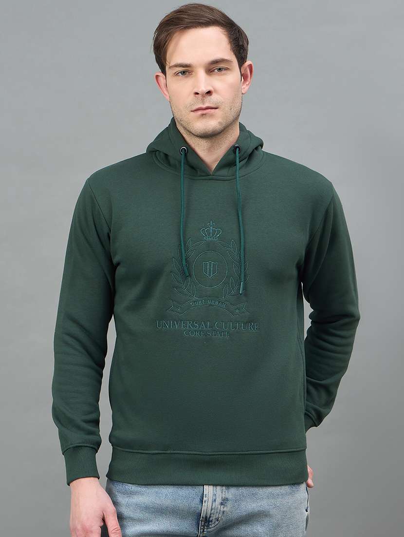 men solid long sleeve regular fit sweatshirt