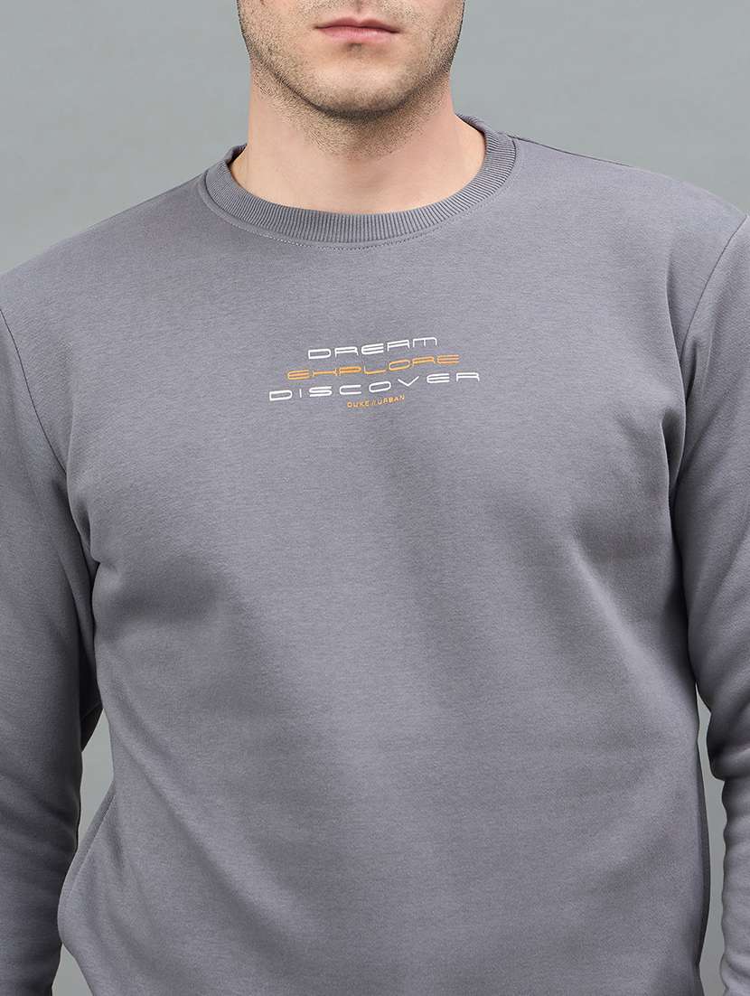 men typographic long sleeve regular fit sweatshirt - 22332415 -  Standard Image - 3